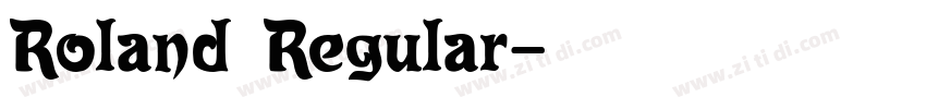 Roland Regular字体转换